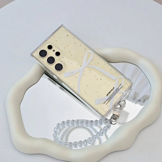 Elegant Ribbon Design Case with Charm - Samsung