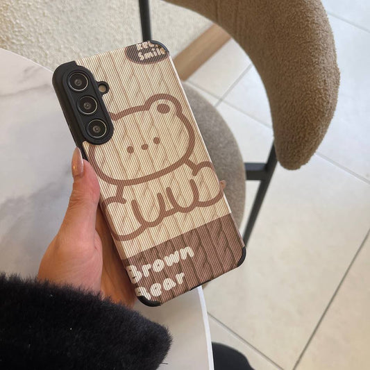 Woodsy Cute Bear Phone Case - Samsung