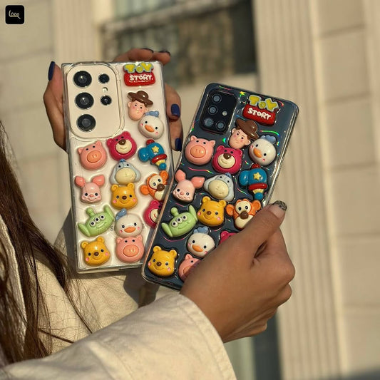 Cute 3D Cartoon Toys Case - Samsung