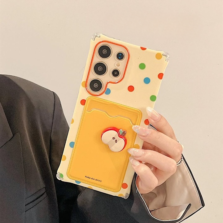 Polka Dots Apple Wallet Case - Samsung