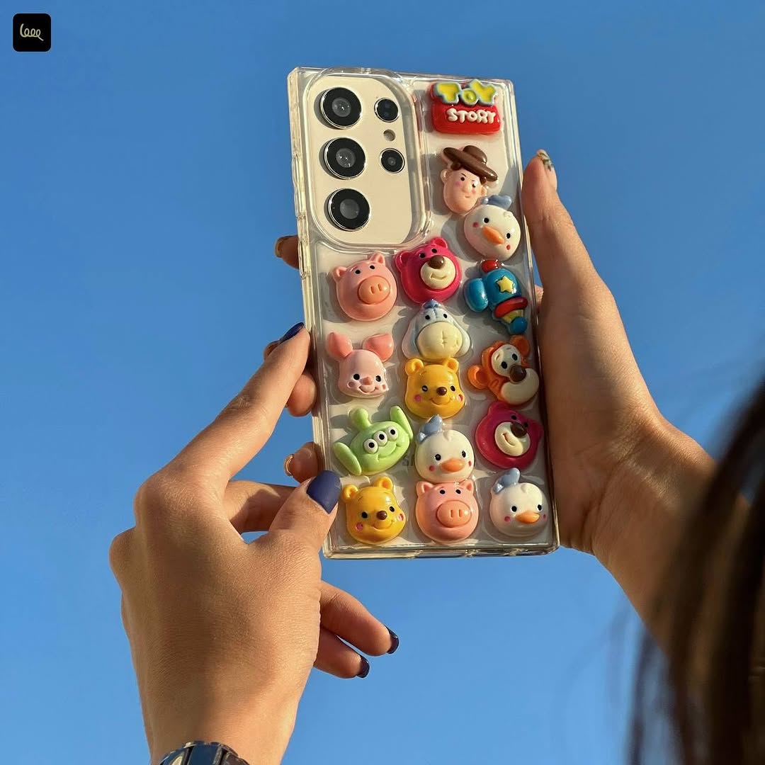 Cute 3D Cartoon Toys Case - Samsung