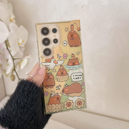 Cute Cozy Bear Doodle Case - Samsung