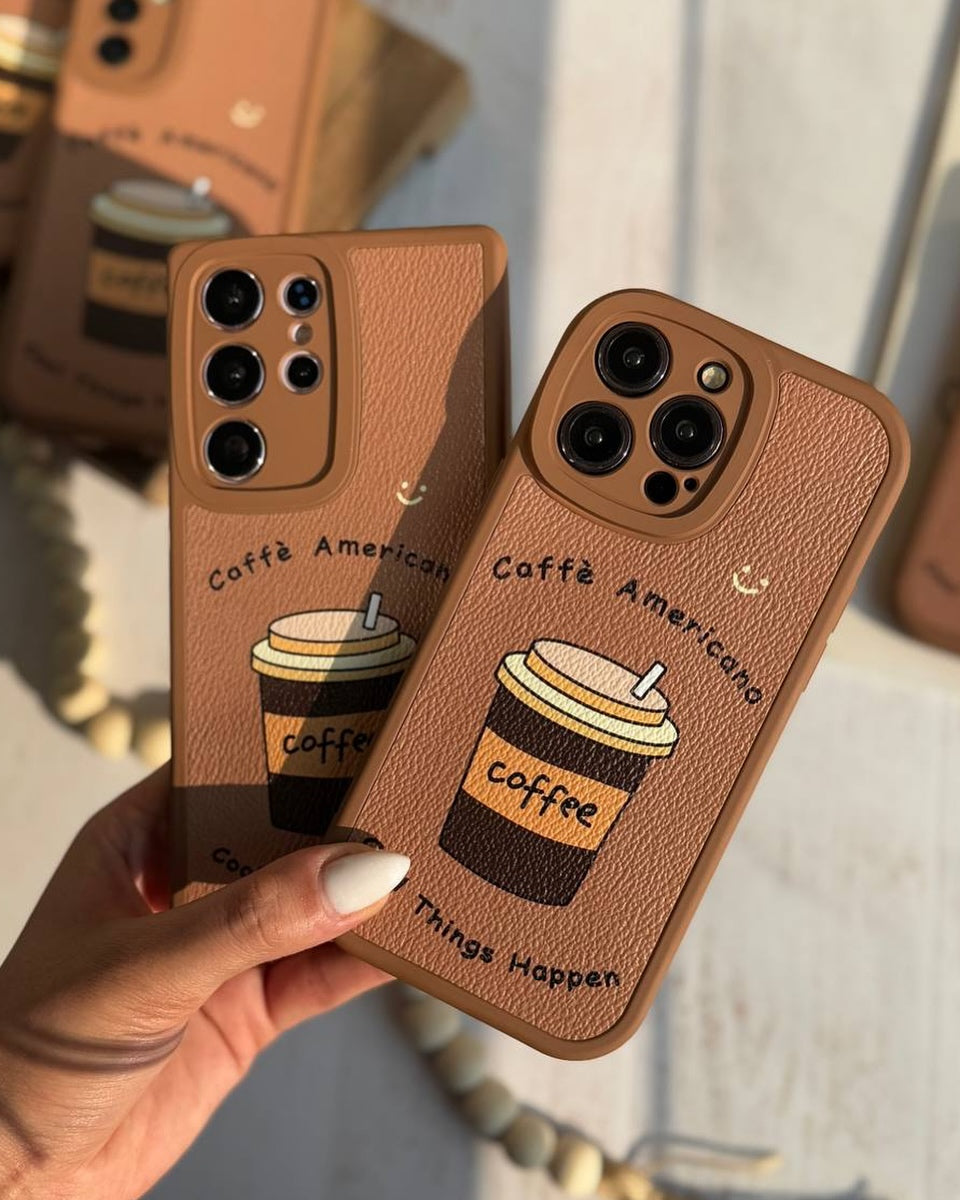Cute Coffee Themed Trendy Phone Case - Samsung