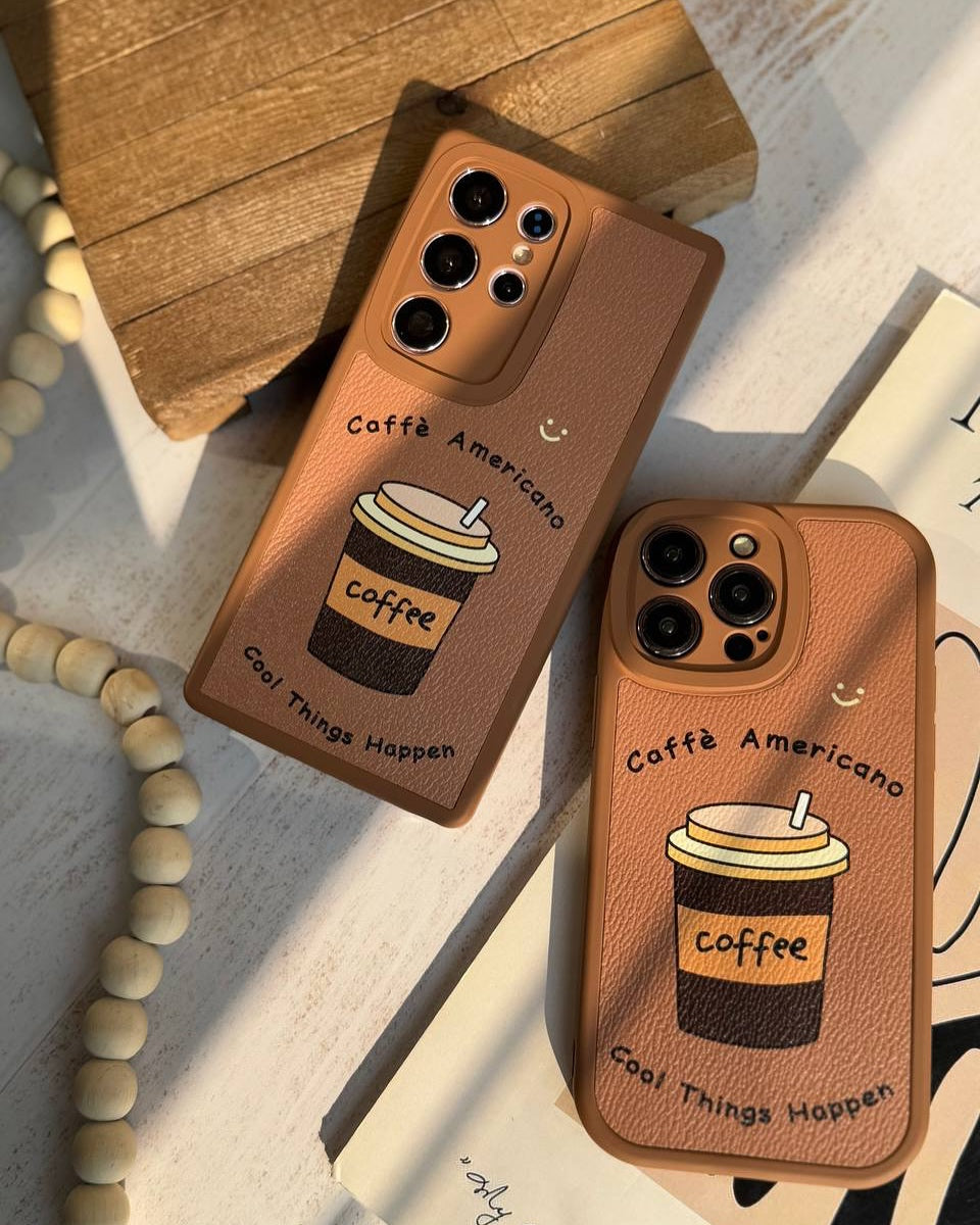 Cute Coffee Themed Trendy Phone Case - Samsung