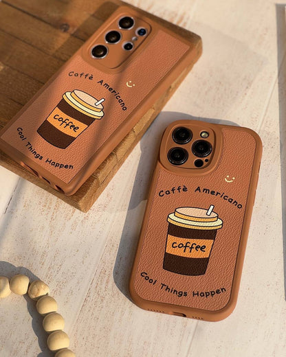 Cute Coffee Themed Trendy Phone Case - Samsung