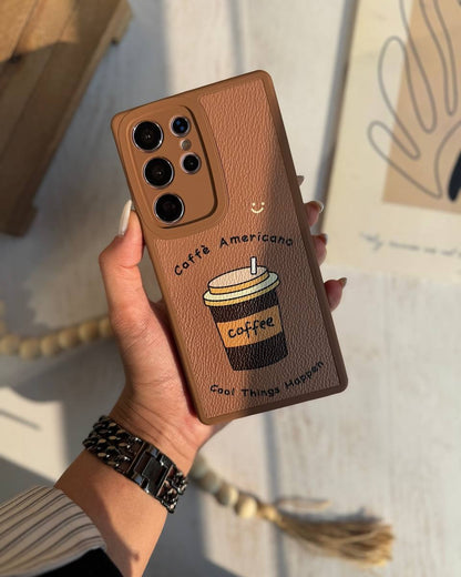 Cute Coffee Themed Trendy Phone Case - Samsung