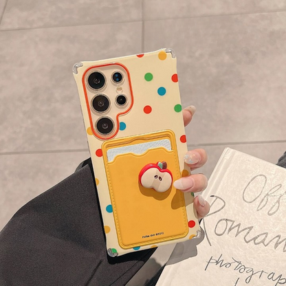 Polka Dots Apple Wallet Case - Samsung