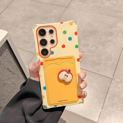 Polka Dots Apple Wallet Case - Samsung
