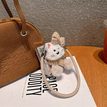 Cute Fluffy Bear Case with Strap - Samsung