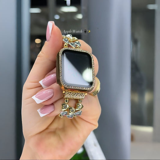 Glam Floral Crystal Watch Strap