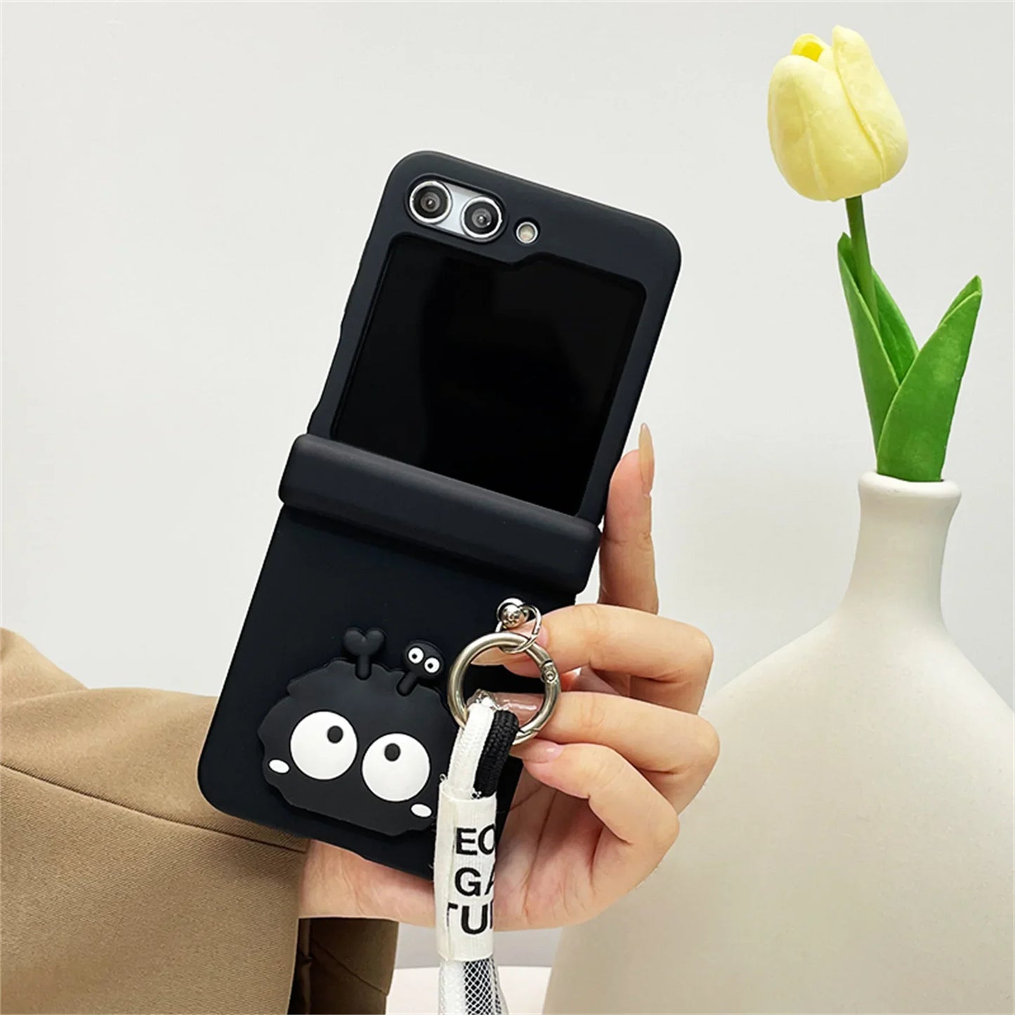 Quirky Eyes Flip Grip Phone Case - Samsung