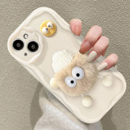Fluffy Pom Pom Hat Phone Case