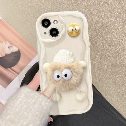 Fluffy Pom Pom Hat Phone Case