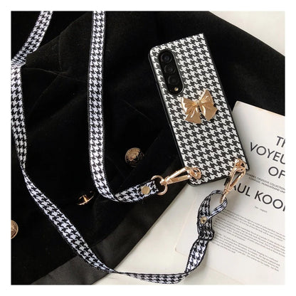 Luxury 3D Bow Houndstooth Phone Case - Samsung