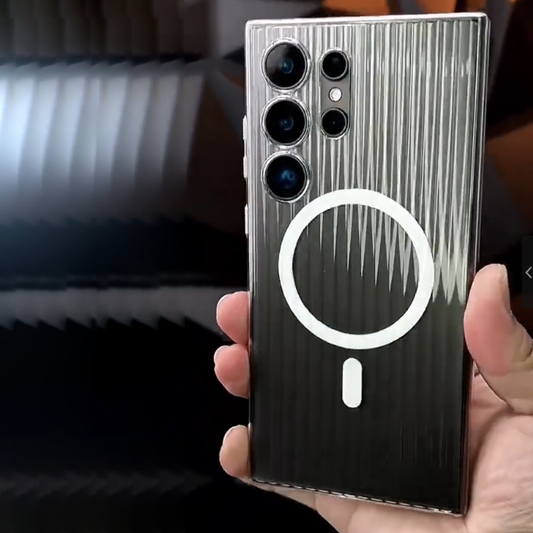 Crystal Clear Corrugated Magnetic Case - Samsung