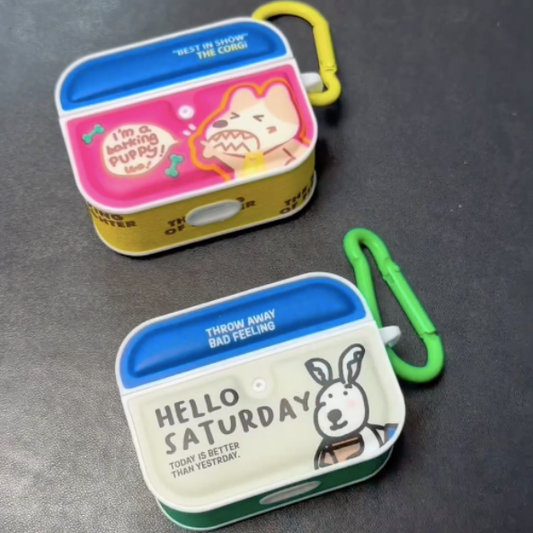 Cheerful Vibes Cartoon AirPod Case