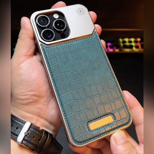 Premium Leather Fragment Magnetic Case - iPhone