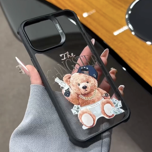 Quirky Teddy Bear Graphic Case - iPhone