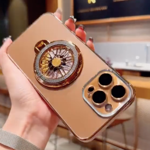 Opulent Rotating Wheel Ring Stand Case - iPhone