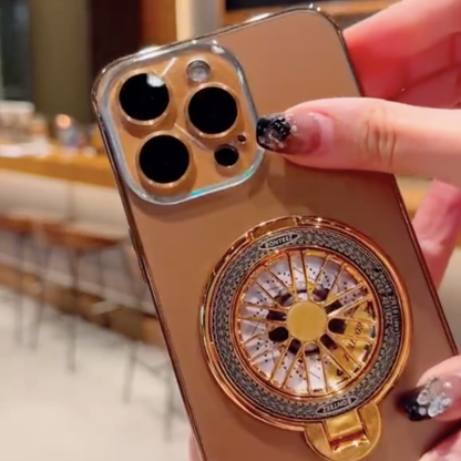 Opulent Rotating Wheel Ring Stand Case - iPhone