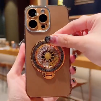 Opulent Rotating Wheel Ring Stand Case - iPhone