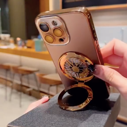 Opulent Rotating Wheel Ring Stand Case - iPhone