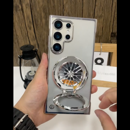 Innovative Rotating Wheel Stand Clear Case - Samsung