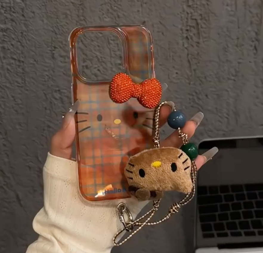 Hello Kitty Face with Charm Case