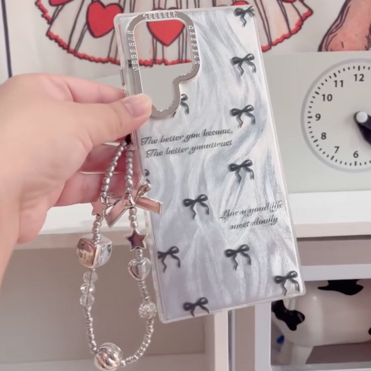 Elegant Bow with Strap Case - Samsung