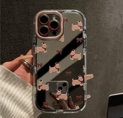 Christmas Dog Mirror Case