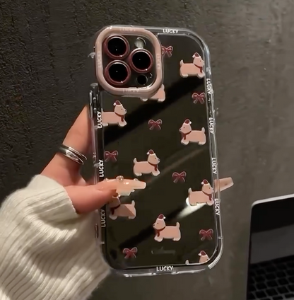 Christmas Dog Mirror Case