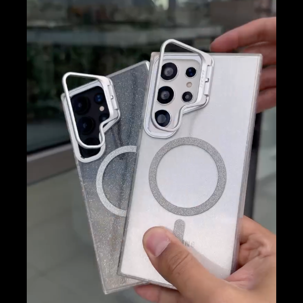 Glitter Glow Lens Stand MagSafe Case - Samsung