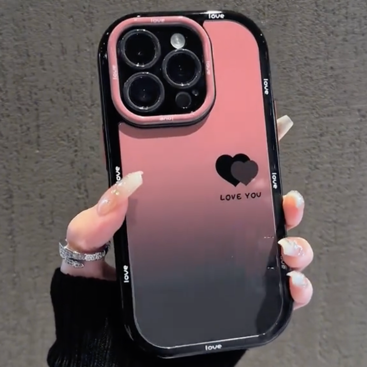 Gradient Ombre Love Heart Case