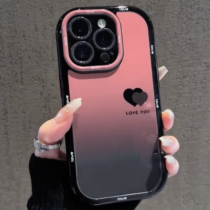 Gradient Ombre Love Heart Case