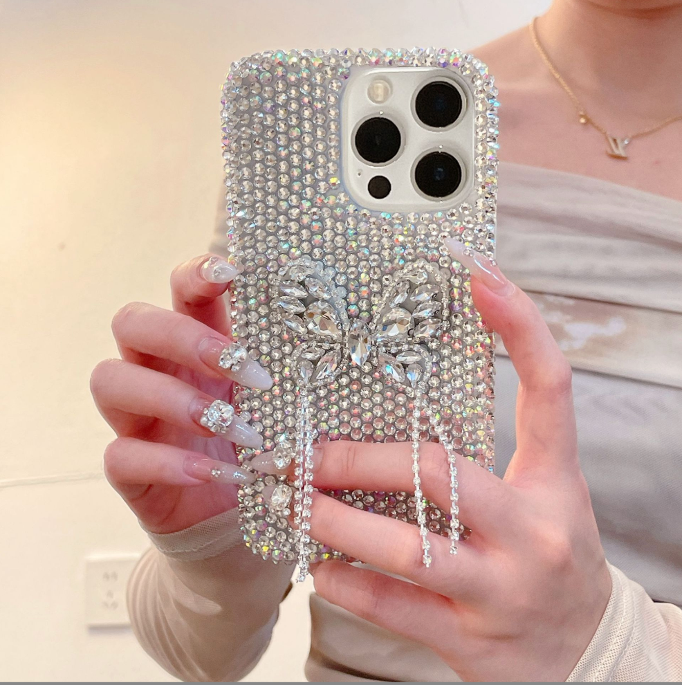 Luxe Rhinestone Butterfly Case