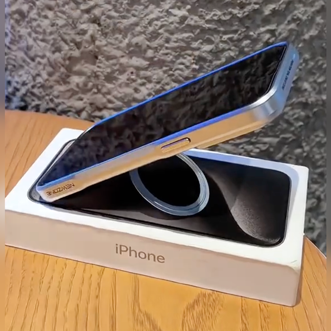 Crystal Acrylic Ring Holder Plated Case - iPhone