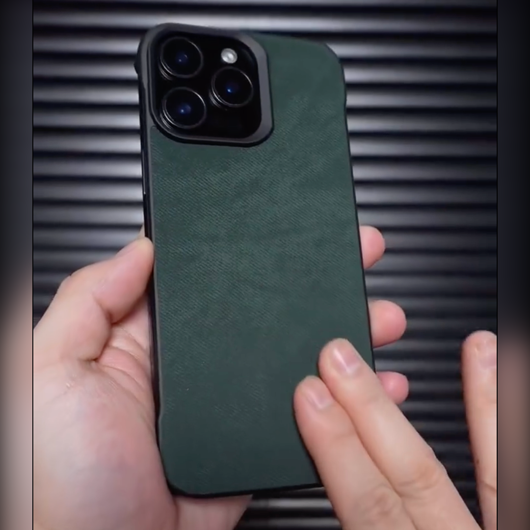 Majestic Flannel Leather Armor Case - iPhone