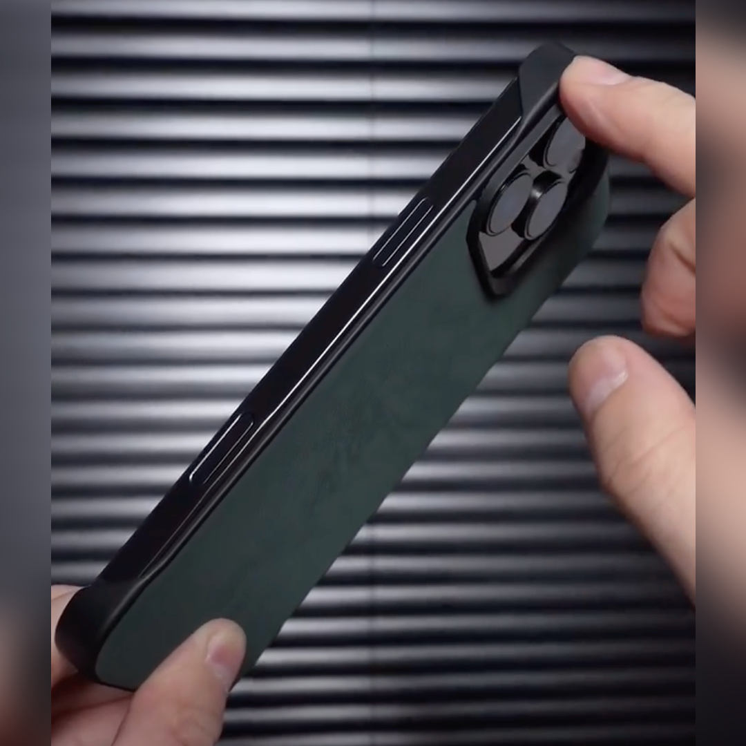 Majestic Flannel Leather Armor Case - iPhone