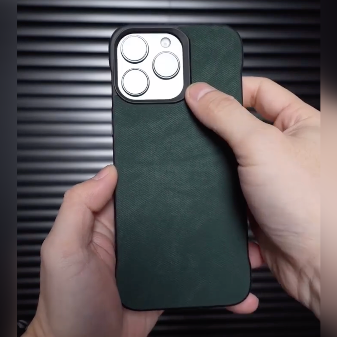 Majestic Flannel Leather Armor Case - iPhone