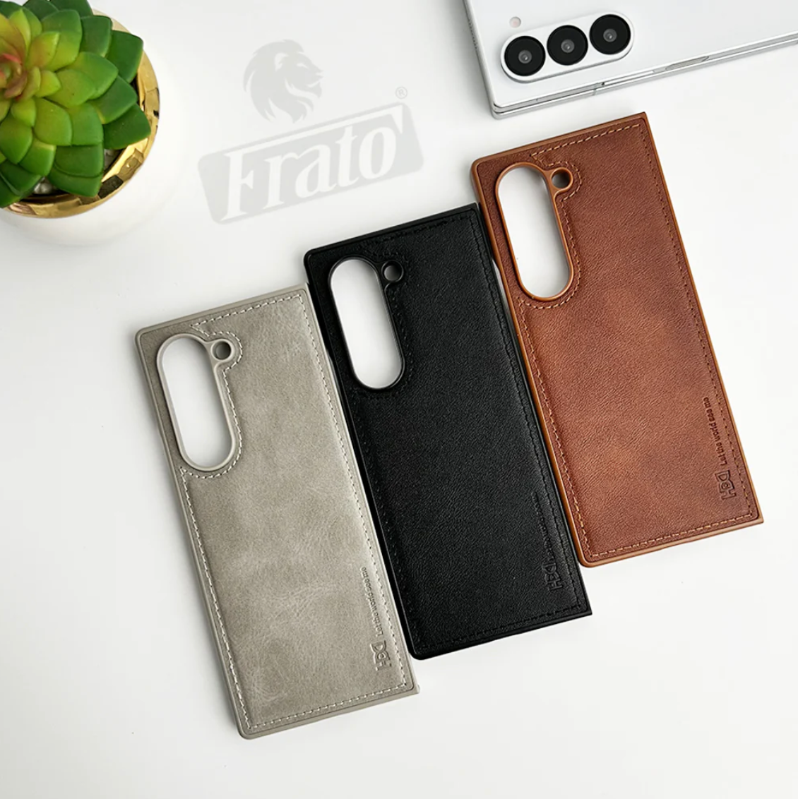 Galaxy Z Fold6 Premium PU Leather Slim Case