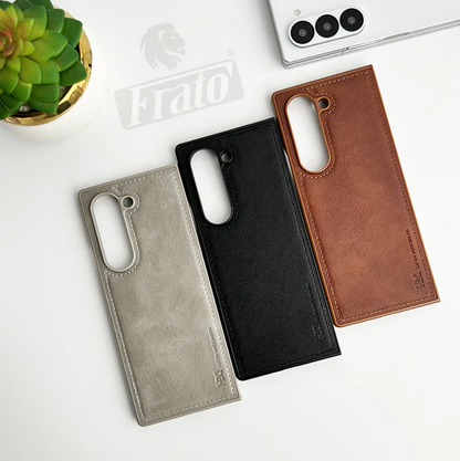 Galaxy Z Fold6 Premium PU Leather Slim Case