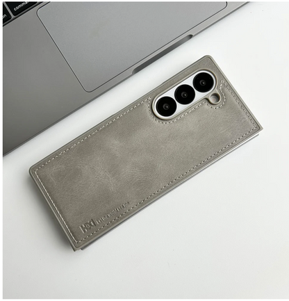 Galaxy Z Fold6 Premium PU Leather Slim Case