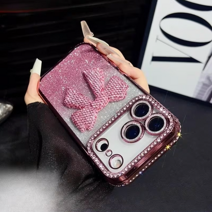 3D Bow Light Luxury Rhinestone Case