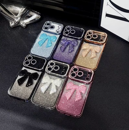 3D Bow Light Luxury Rhinestone Case