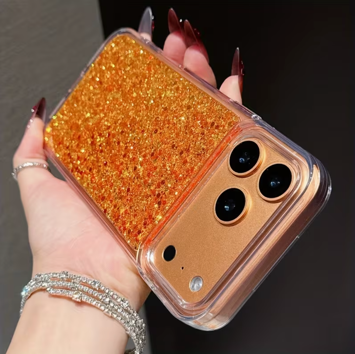 Luxury Bling Sequins Shiny Glitter Clear Phone Case
