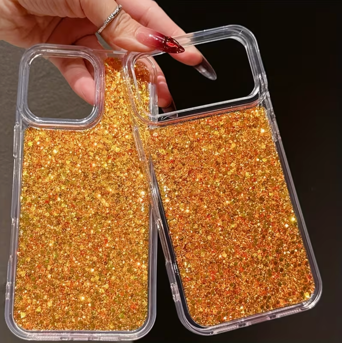 Luxury Bling Sequins Shiny Glitter Clear Phone Case