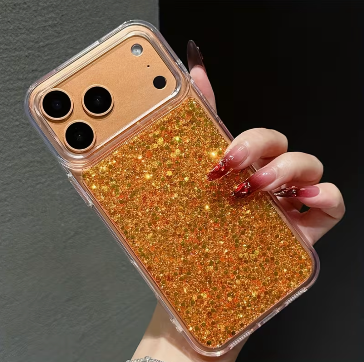 Luxury Bling Sequins Shiny Glitter Clear Phone Case