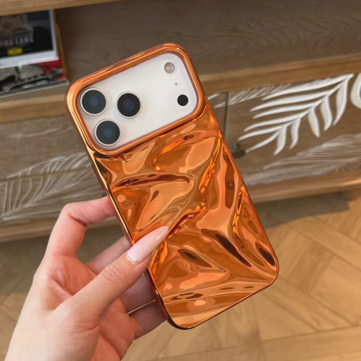 3D Water Ripple Electroplated Case for iPhone