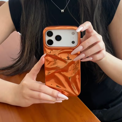 3D Water Ripple Electroplated Case for iPhone