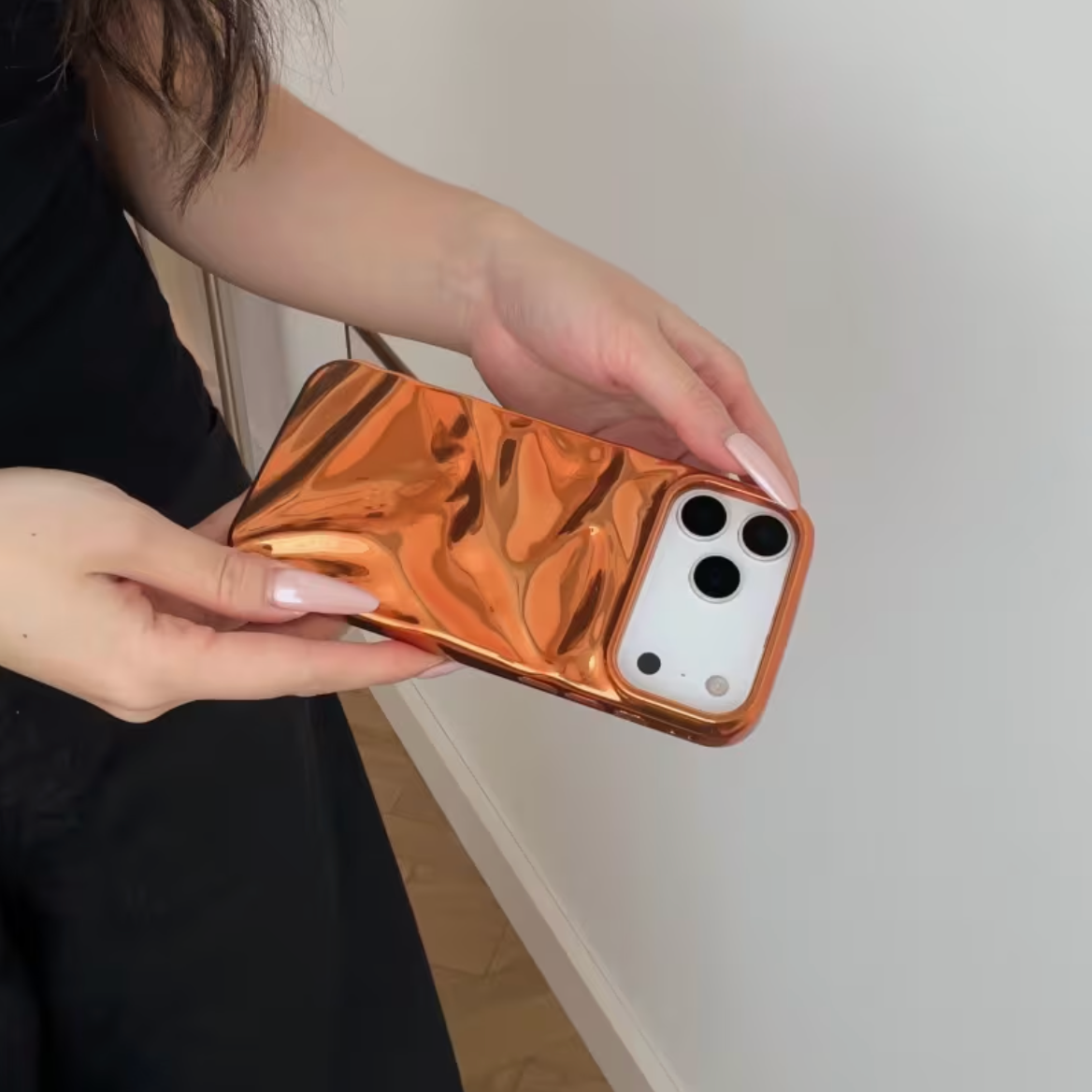 3D Water Ripple Electroplated Case for iPhone